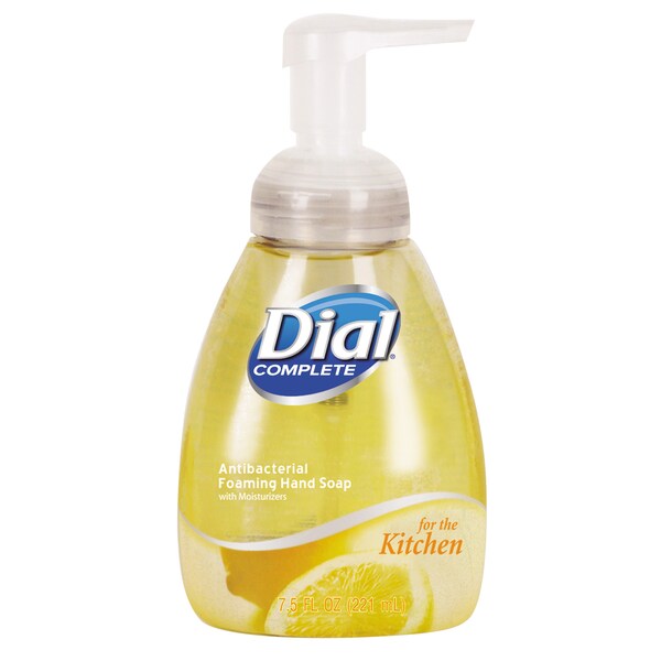 Dial Professional Antimicrobial Foaming Hand Wash, Light Citrus, 7.5oz Pump Bottle 06001